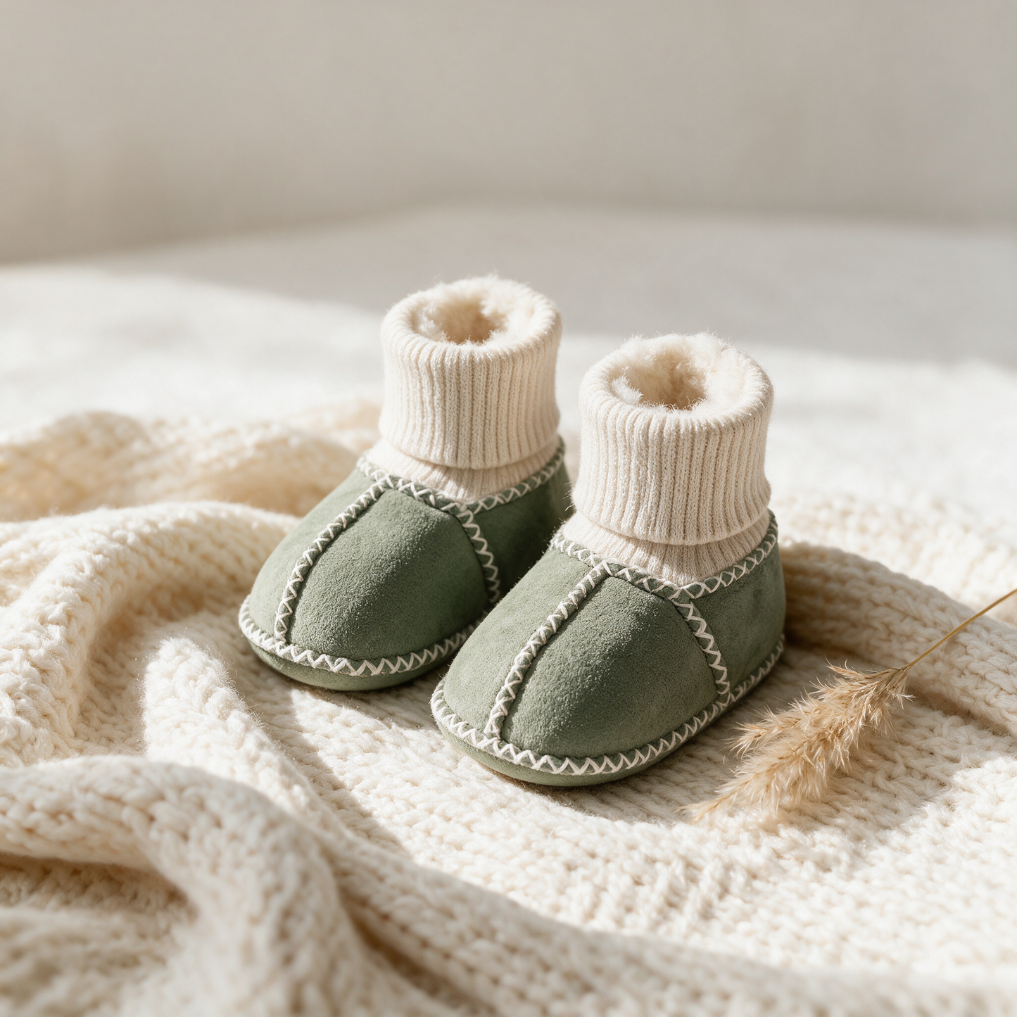 Knuffelvoetjes – Warme Baby Slofjes