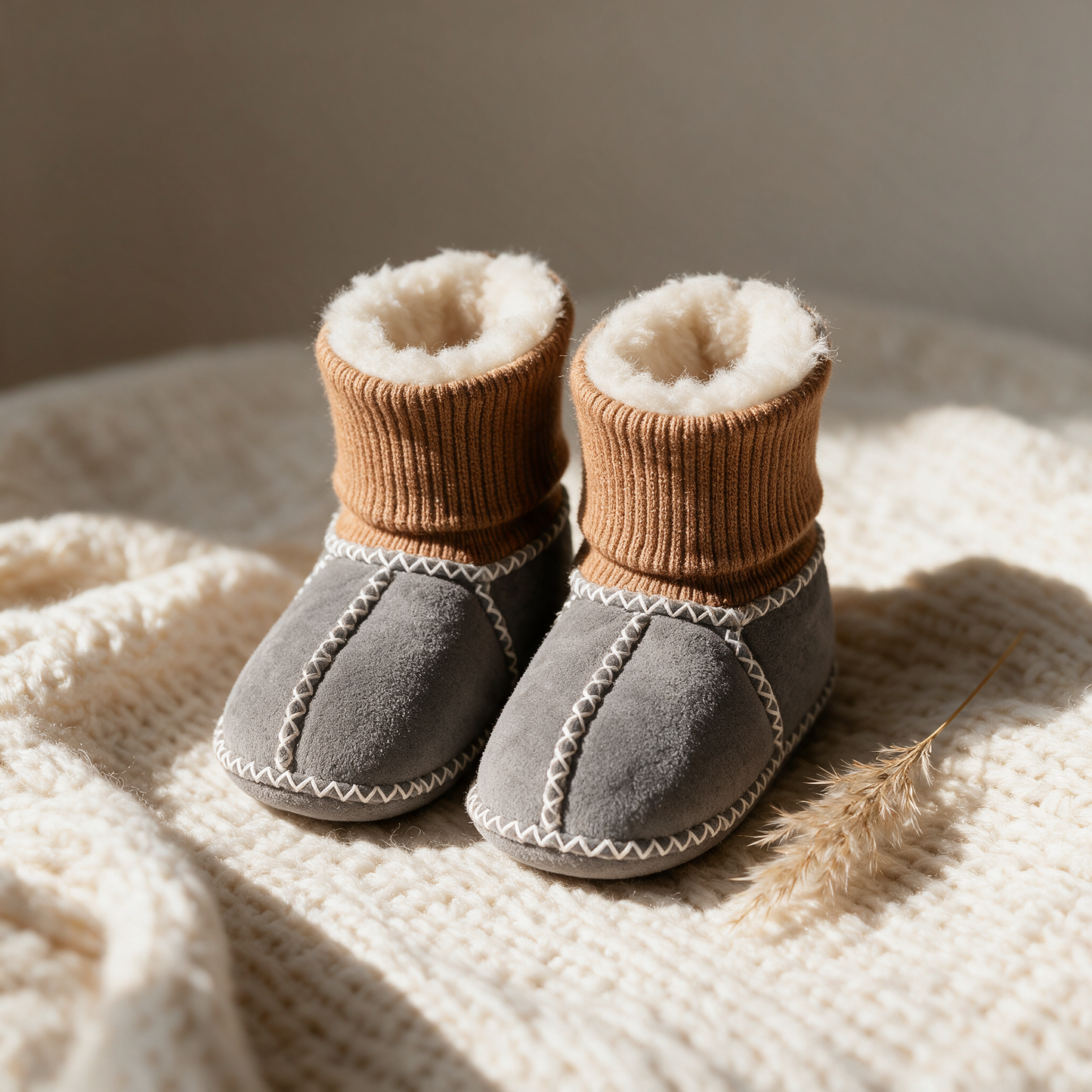 Knuffelvoetjes – Warme Baby Slofjes