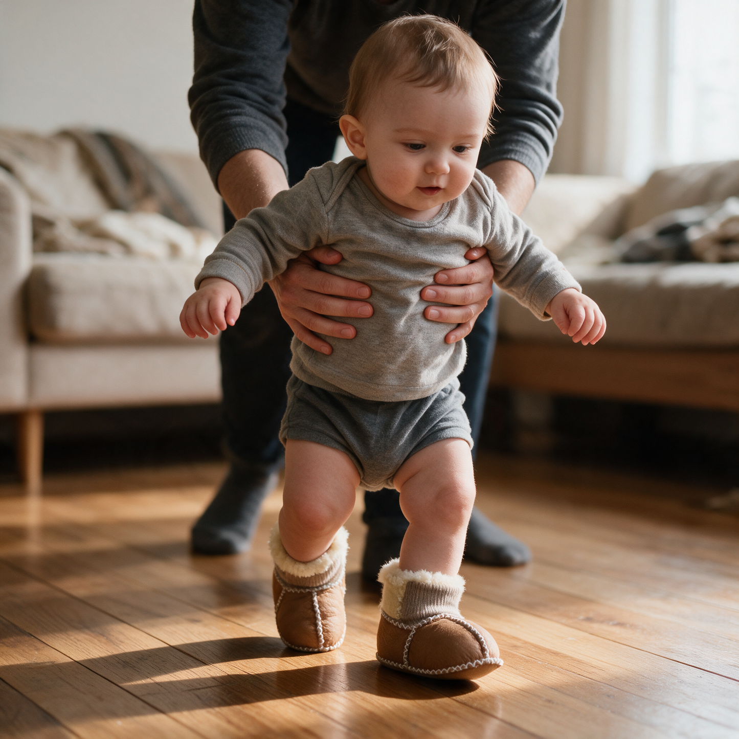 Knuffelvoetjes – Warme Baby Slofjes
