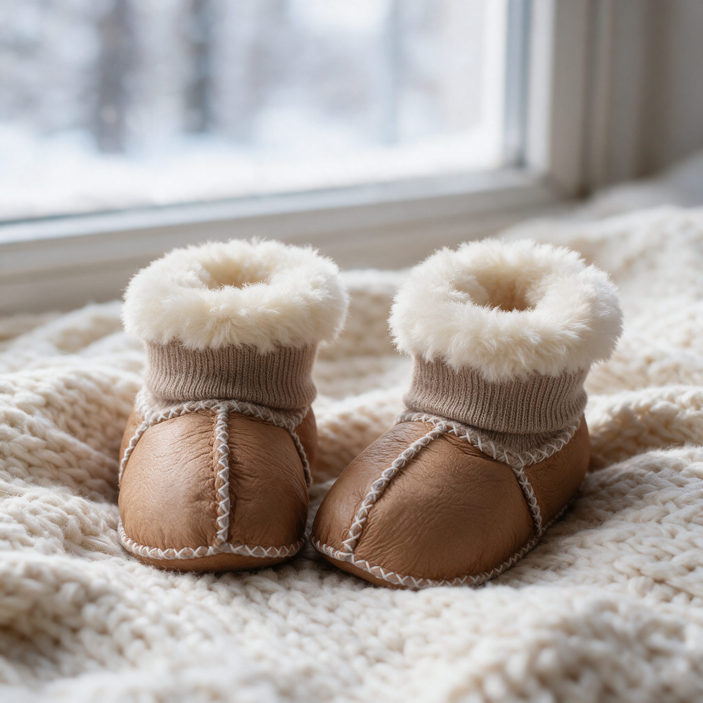 Knuffelvoetjes – Warme Baby Slofjes