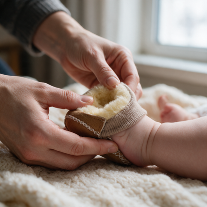 Knuffelvoetjes – Warme Baby Slofjes