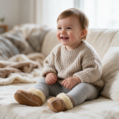 Knuffelvoetjes – Warme Baby Slofjes