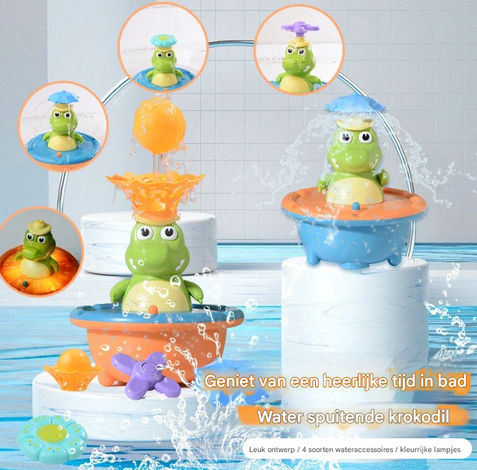 Splash Krokodil Met Waterfontein