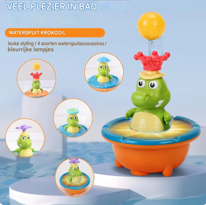 Splash Krokodil Met Waterfontein