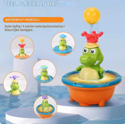 Splash Krokodil Met Waterfontein