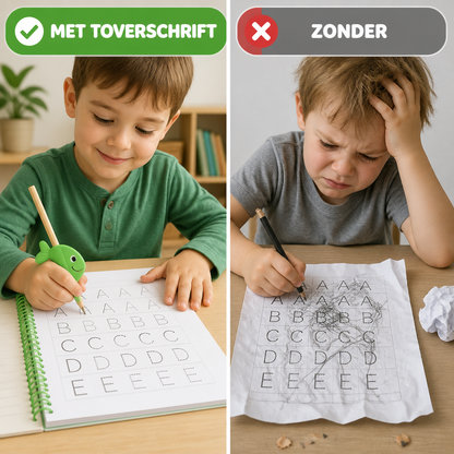 ToverSchrift™ – Herbruikbare Oefenschriftjes met Toverinkt (5-delige set)