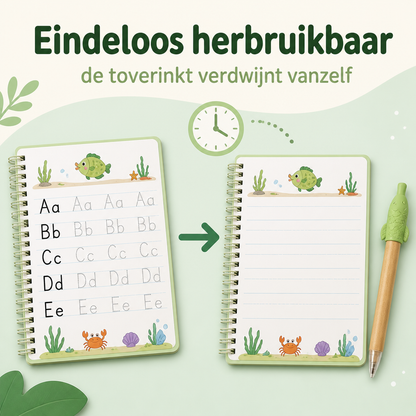 ToverSchrift™ – Herbruikbare Oefenschriftjes met Toverinkt (5-delige set)
