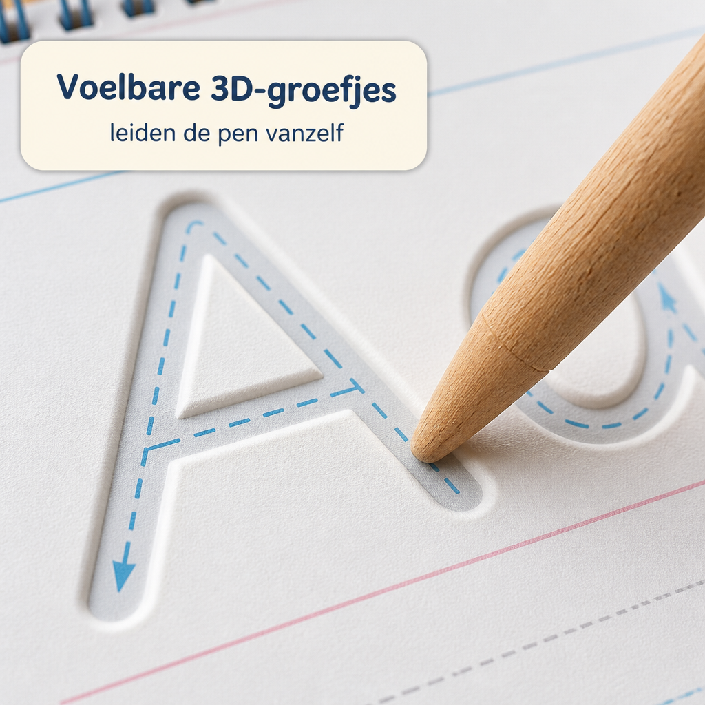 ToverSchrift™ – Herbruikbare Oefenschriftjes met Toverinkt (5-delige set)