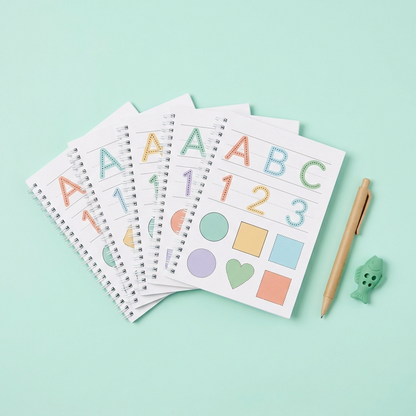 ToverSchrift™ – Herbruikbare Oefenschriftjes met Toverinkt (5-delige set)